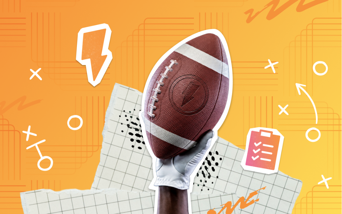 trendyminds football being caught by one hand